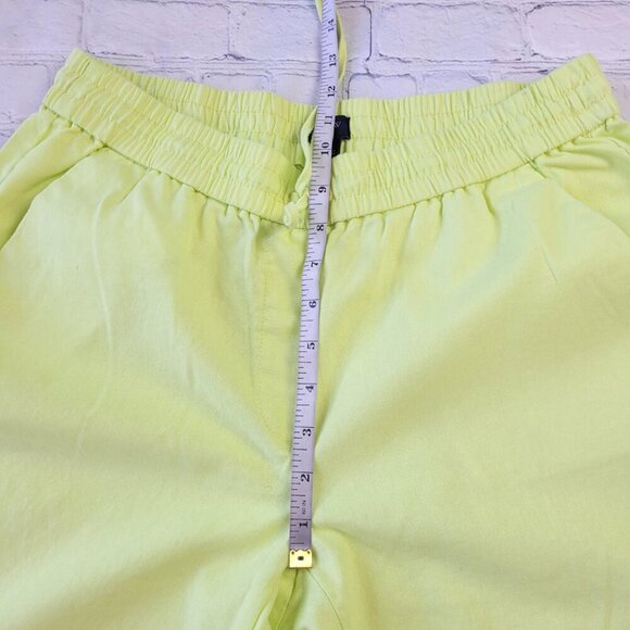 J.Crew factory bright neon yellow linen cotton blend pants size 8 - Picture 8 of 12